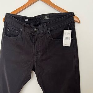 Men’s AG Modern Slim Sueded Tellis in Black